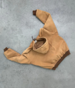 Akimbo Faded Tan Key Imperial Hooded Work Jacket-1980s back view